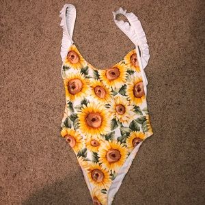 Floral one piece bikini